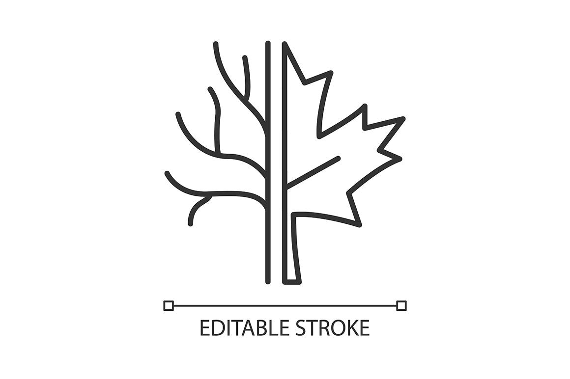 Canadian symbols linear icons set for dark and light modes set