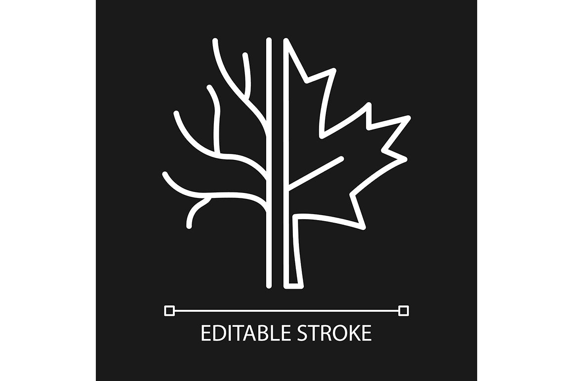 Canadian symbols linear icons set for dark and light modes set