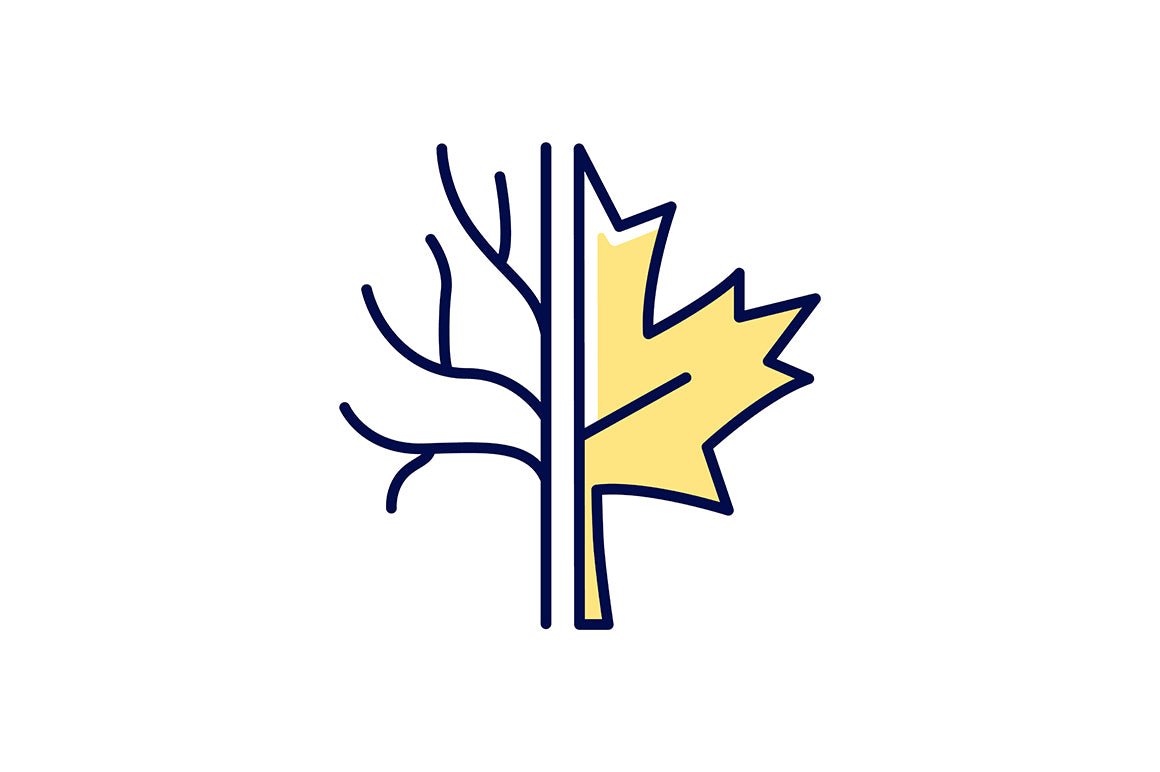 Canadian symbols RGB color icons set
