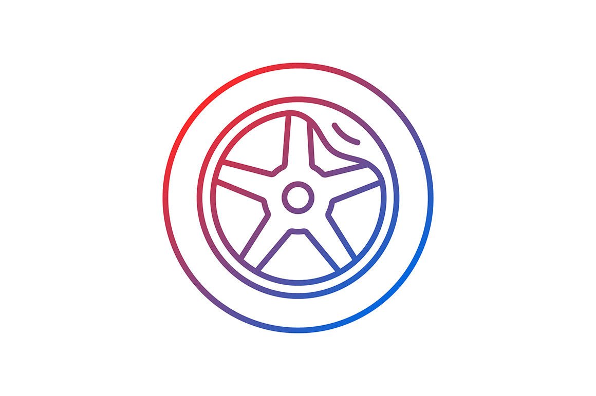 Car accident types gradient icons set for dark and light mode