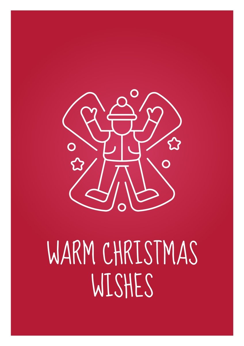 Celebrate Christmas fest postcard with linear glyph icon set