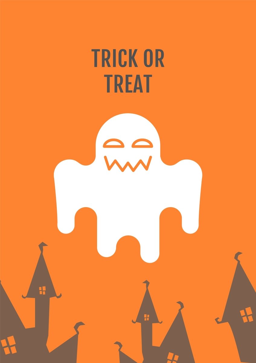 Celebrate Halloween night greeting cards with glyph icon element set