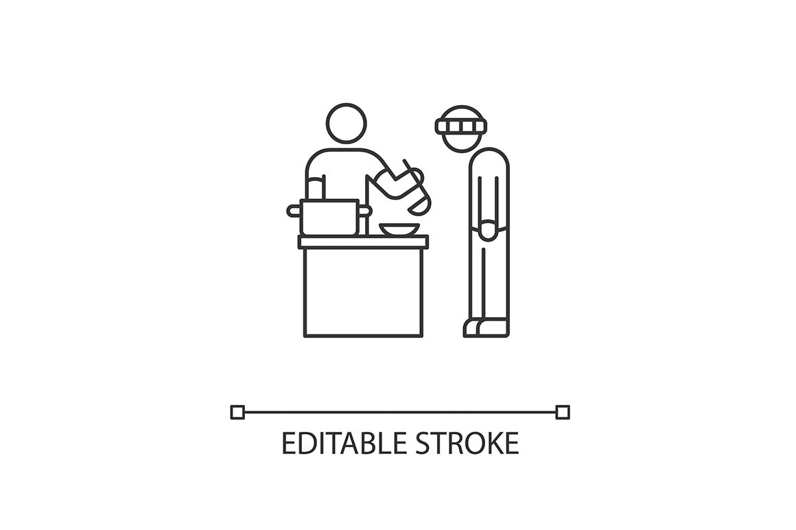 Charity pixel perfect linear icons set