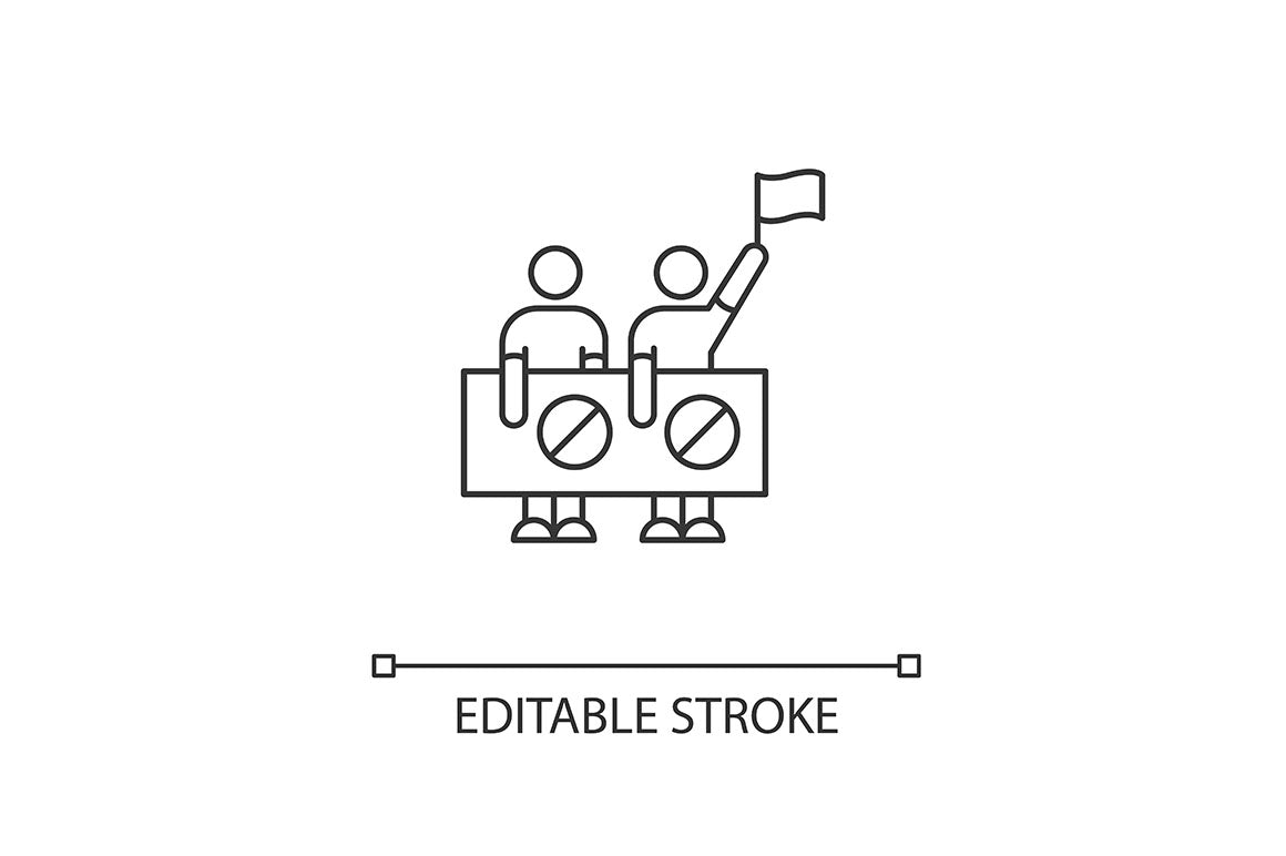 Charity pixel perfect linear icons set