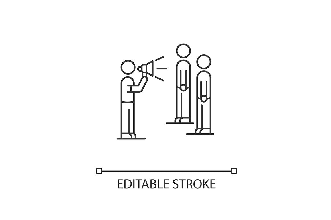 Charity pixel perfect linear icons set