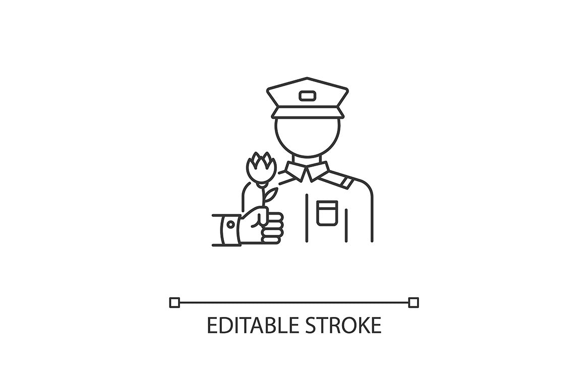 Charity pixel perfect linear icons set
