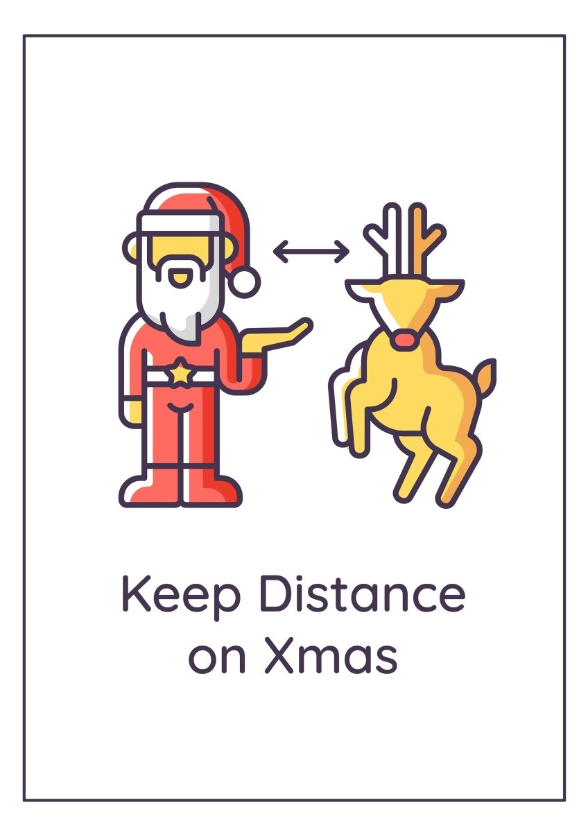 Christmas celebration greeting cards with color icon element set