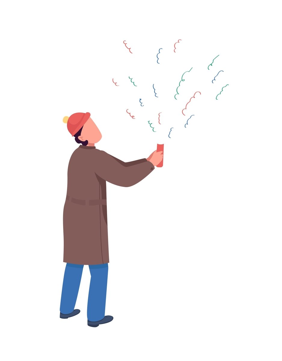Christmas holidays color vector faceless character bundle
