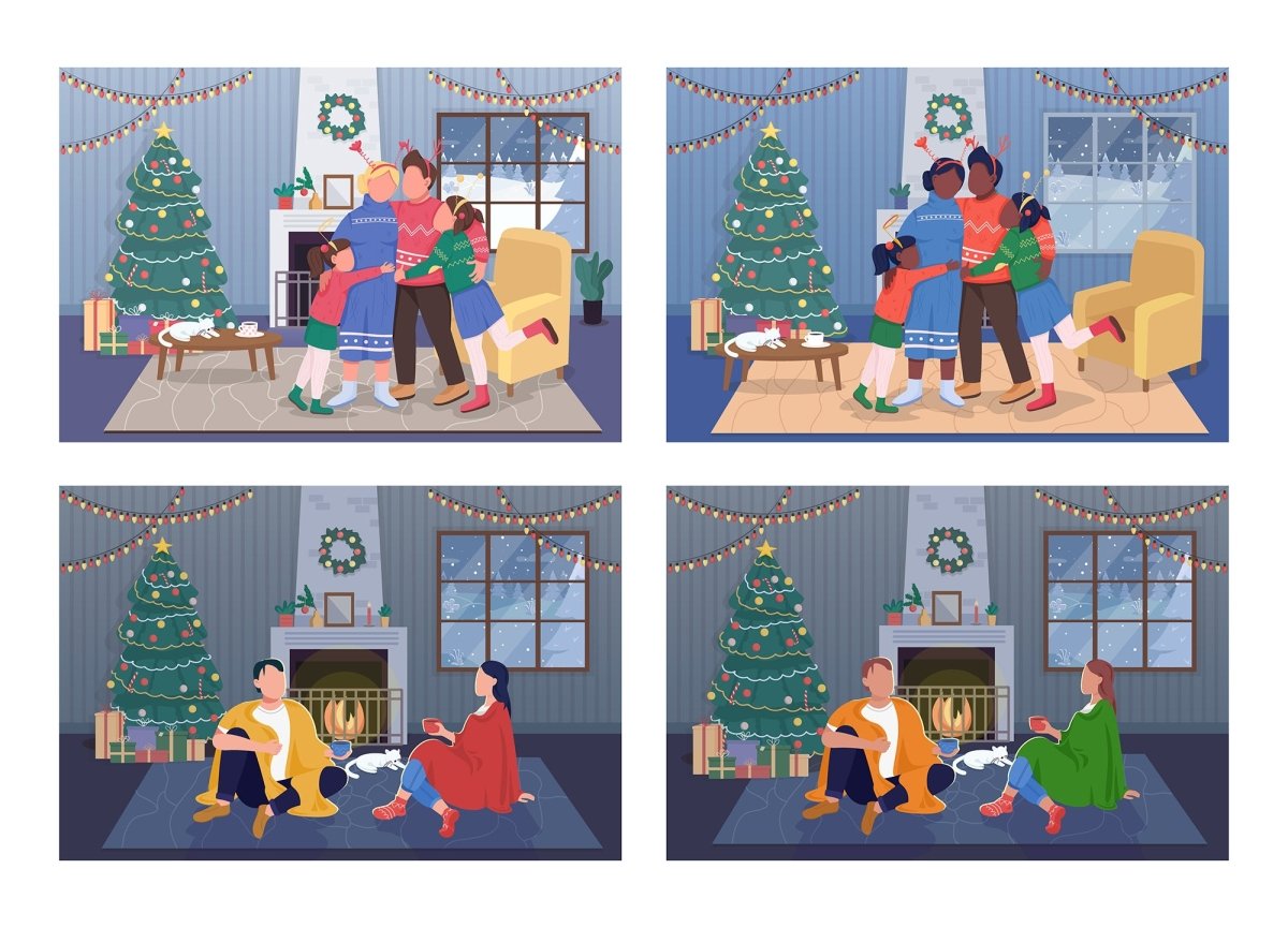 Christmas illustrations bundle