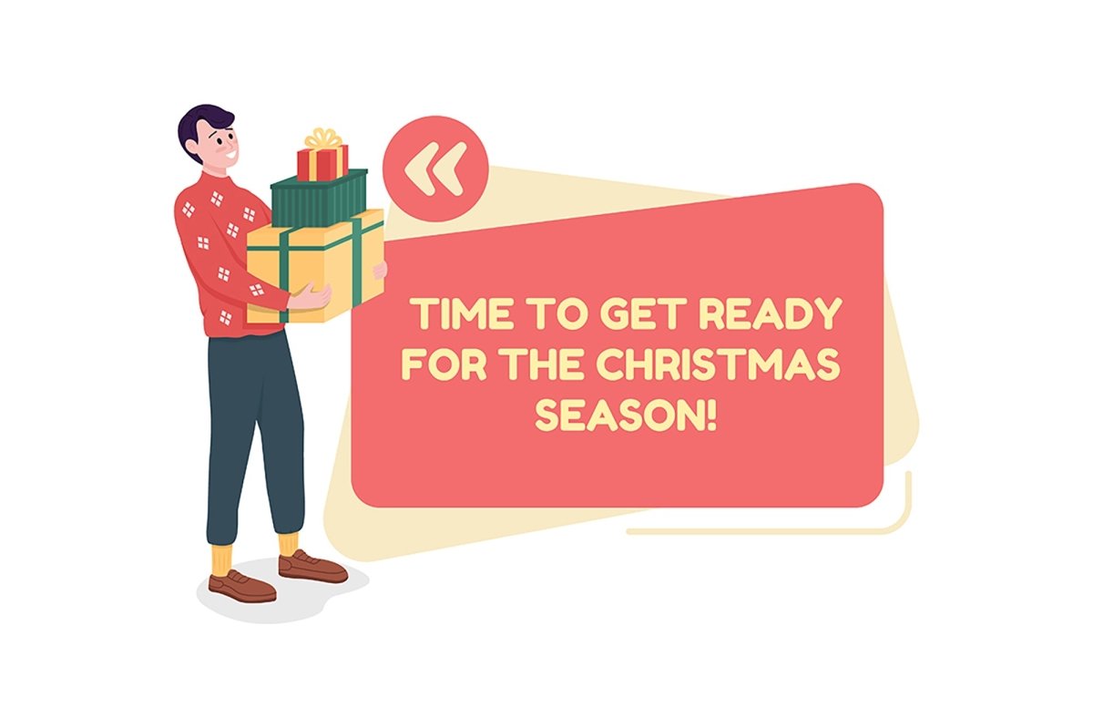 Christmas with family social media cards post set
