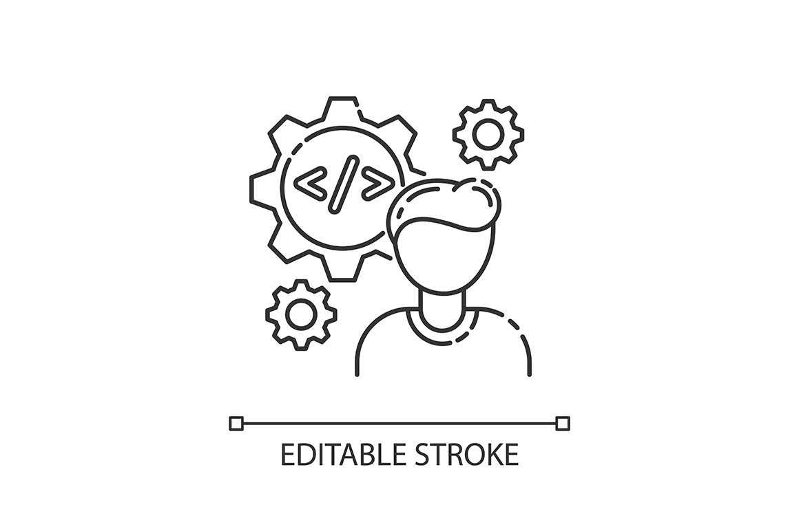 Civil engineering pixel perfect linear icons set