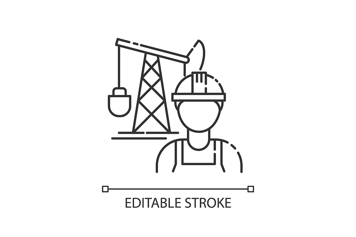 Civil engineering pixel perfect linear icons set