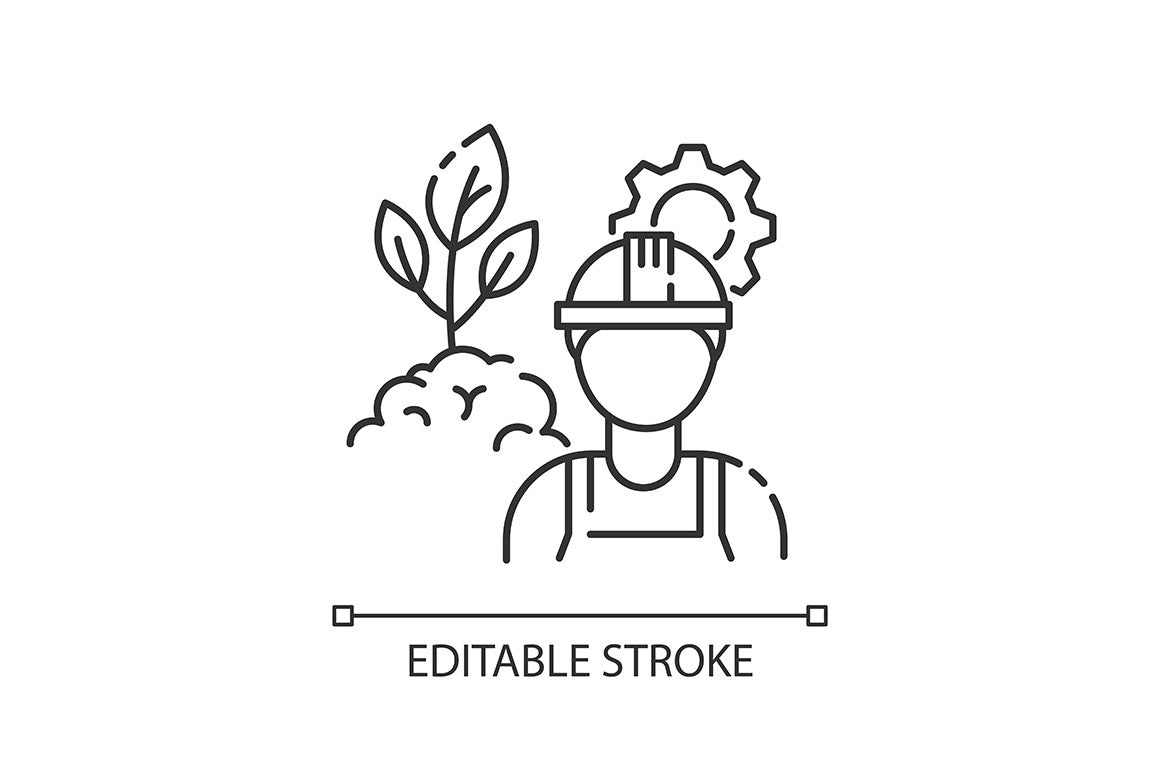 Civil engineering pixel perfect linear icons set