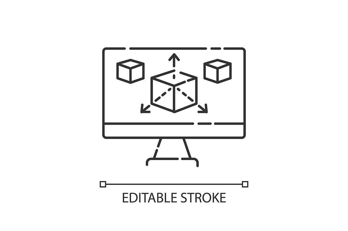 Civil engineering pixel perfect linear icons set