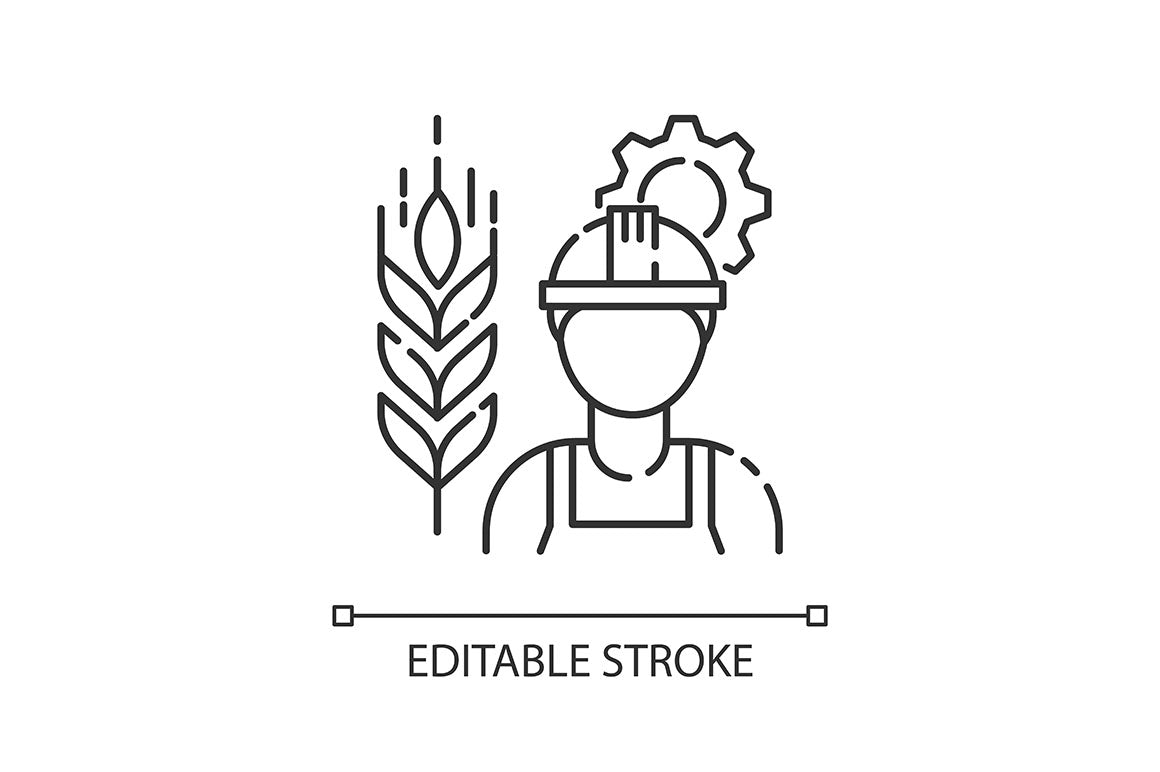Civil engineering pixel perfect linear icons set