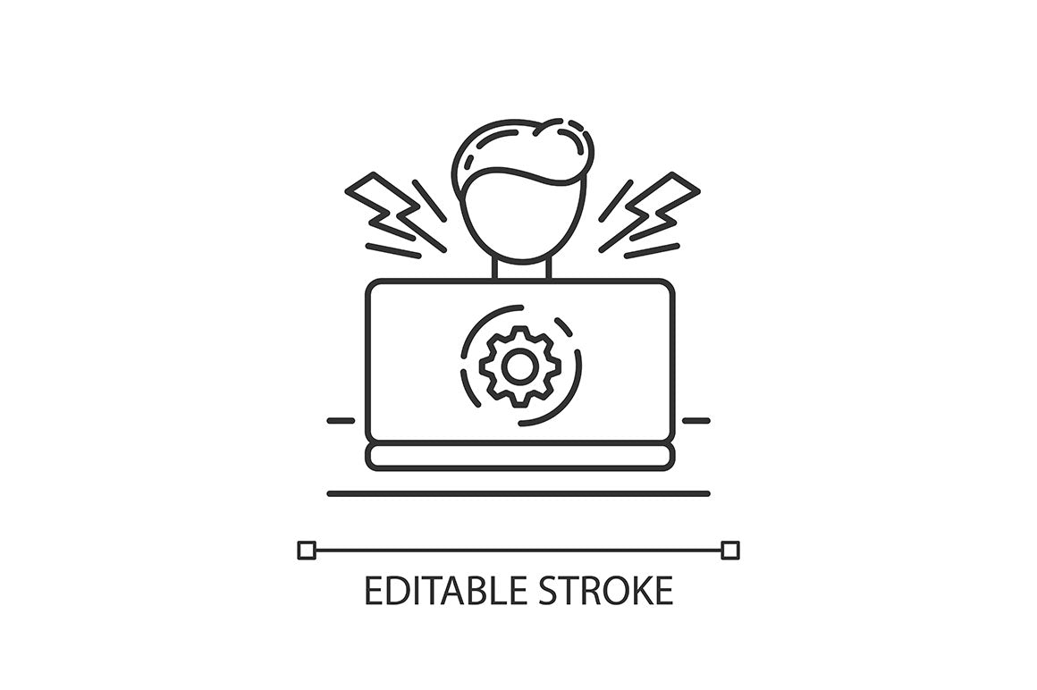 Civil engineering pixel perfect linear icons set