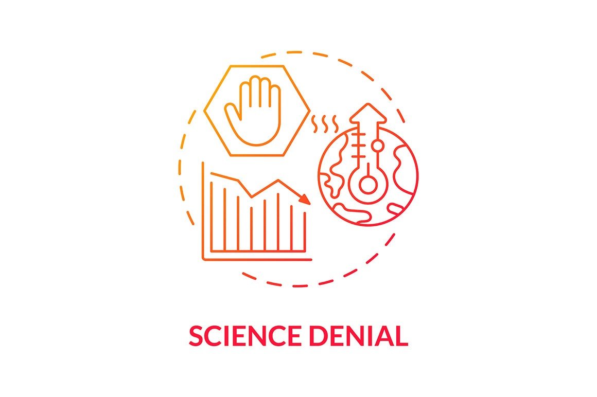 Climate Skepticism Gradient Icons Bundle