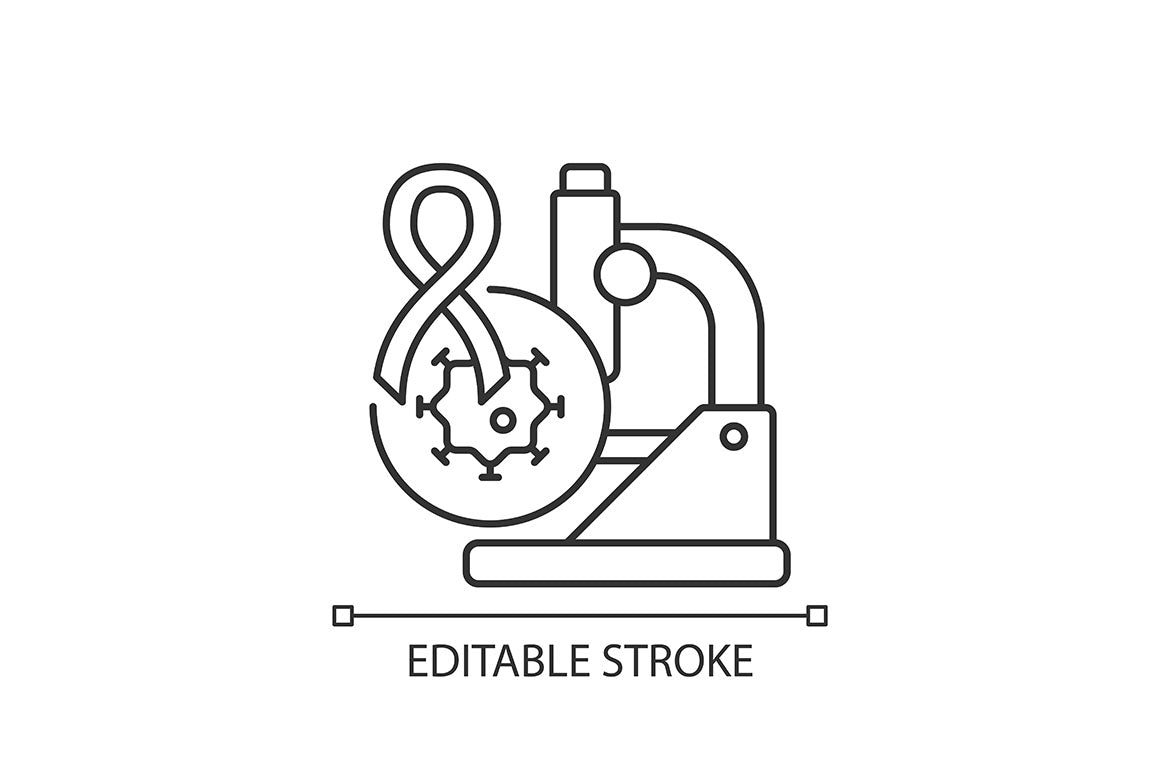 Clinical trials linear icons set for dark and light mode