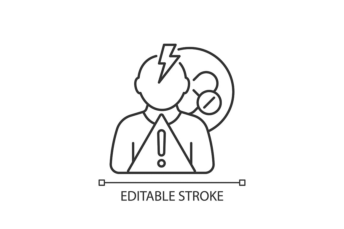 Clinical trials linear icons set for dark and light mode