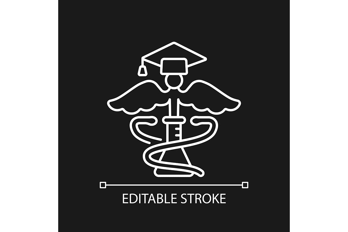 Clinical trials linear icons set for dark and light mode