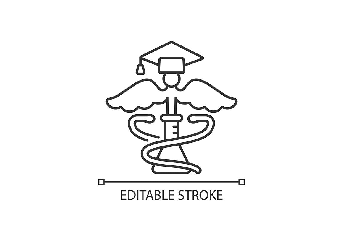 Clinical trials linear icons set for dark and light mode