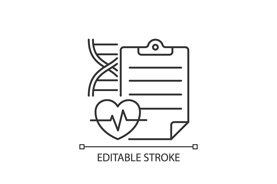 Clinical trials linear icons set for dark and light mode