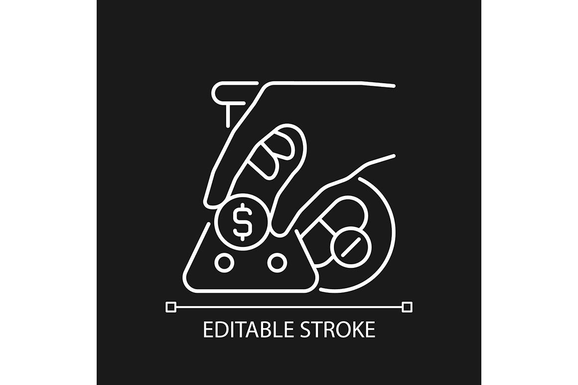 Clinical trials linear icons set for dark and light mode