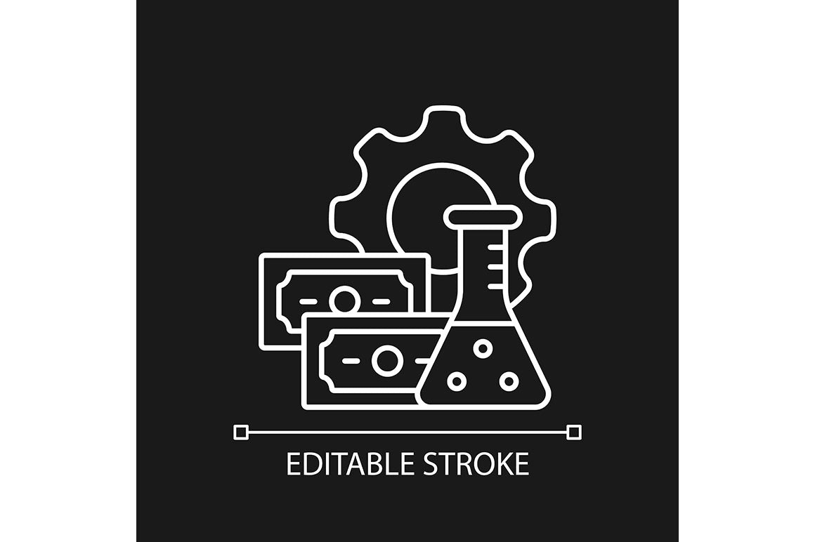 Clinical trials linear icons set for dark and light mode