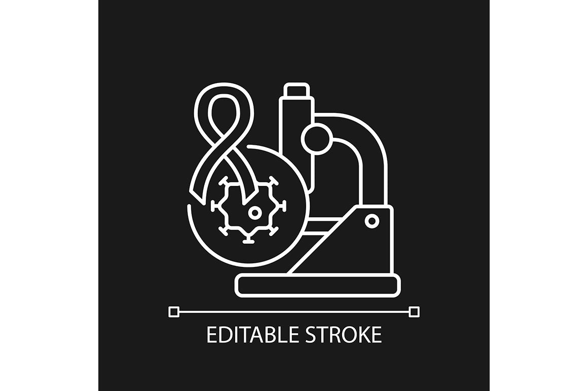 Clinical trials linear icons set for dark and light mode