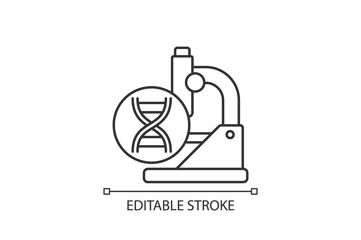 Clinical trials linear icons set for dark and light mode