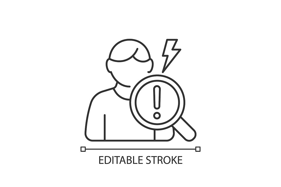 Clinical trials linear icons set for dark and light mode