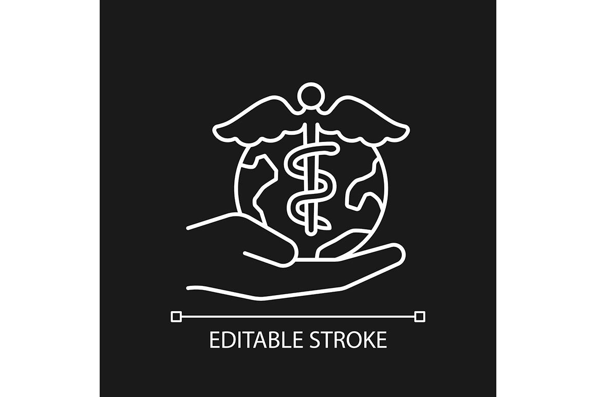 Clinical trials linear icons set for dark and light mode