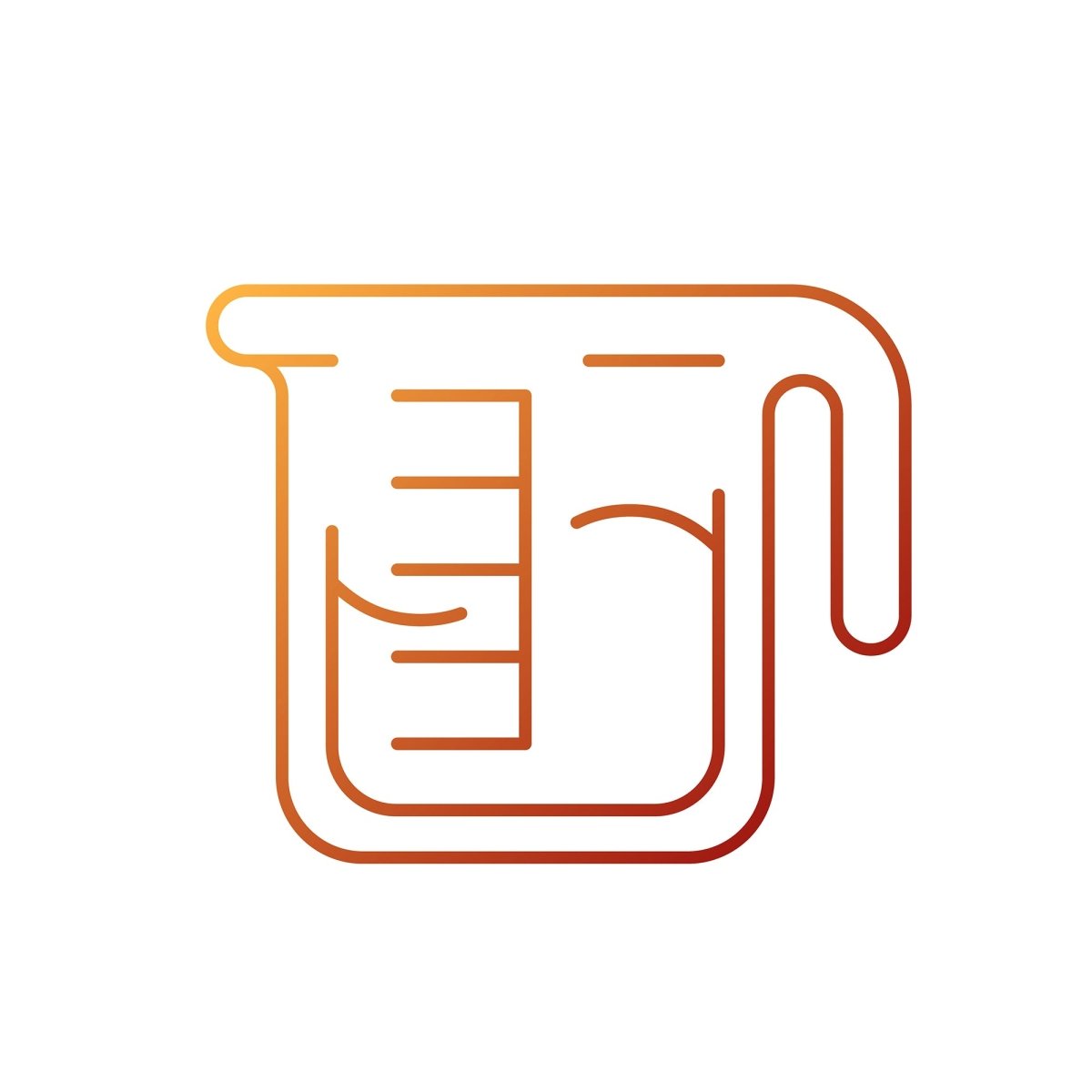 Coffee and barista accessories gradient linear vector icons set