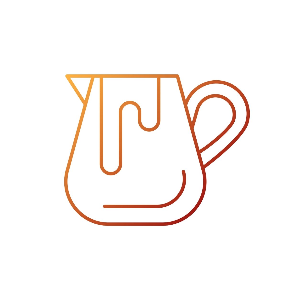 Coffee and barista accessories gradient linear vector icons set