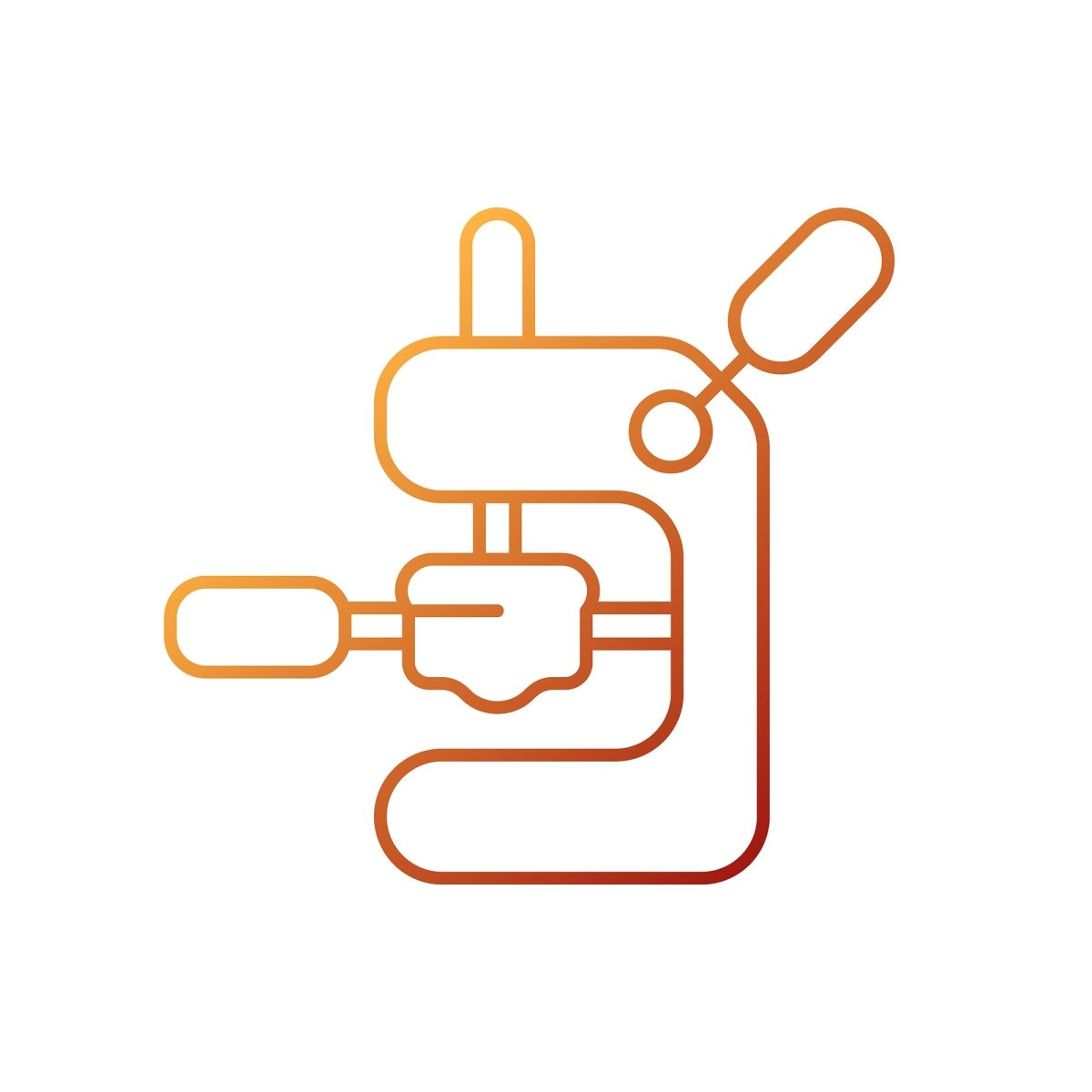 Coffee and barista accessories gradient linear vector icons set