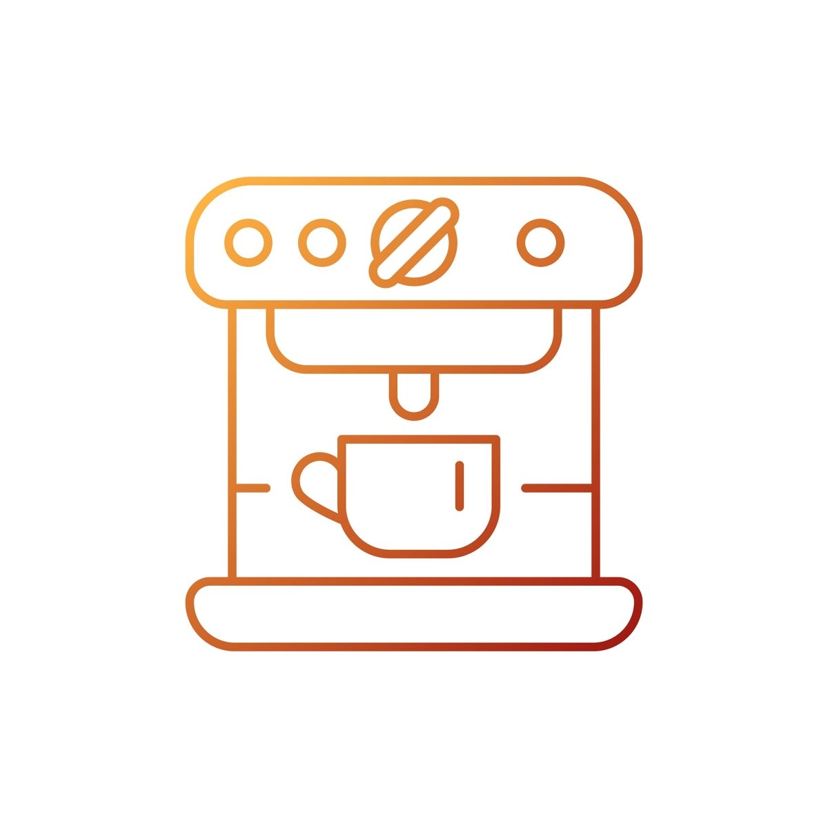 Coffee and barista accessories gradient linear vector icons set