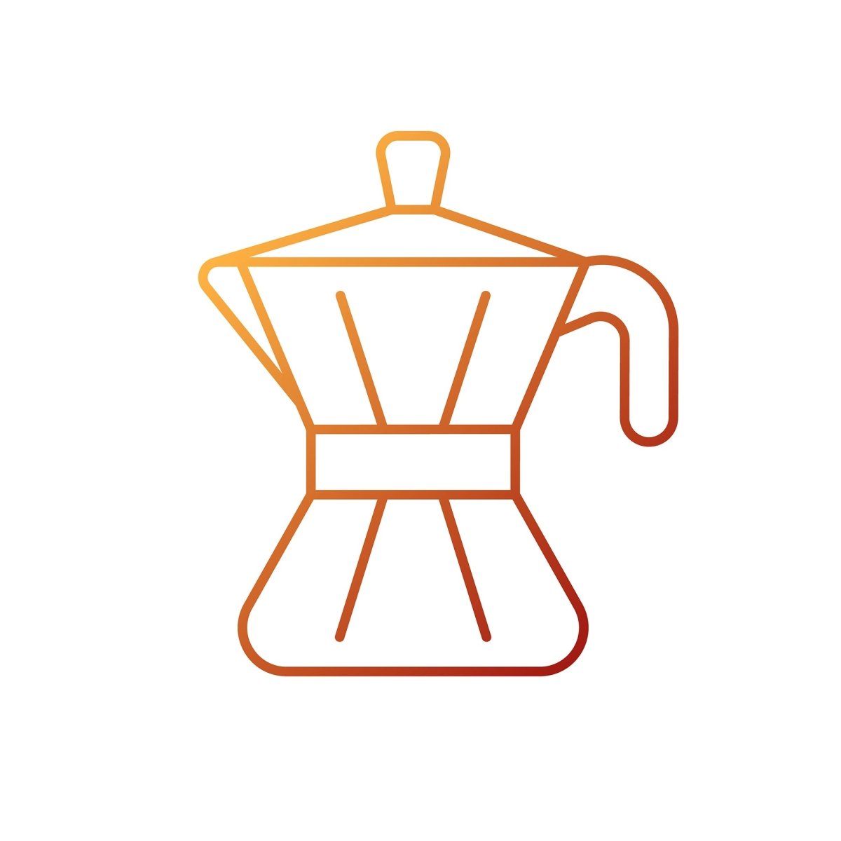 Coffee and barista accessories gradient linear vector icons set