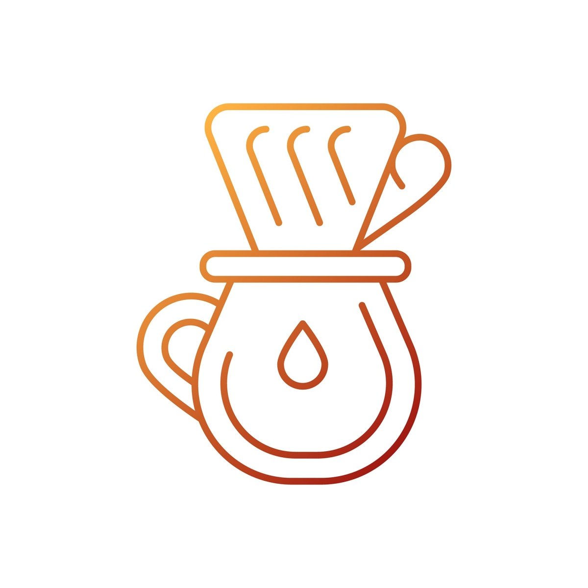 Coffee and barista accessories gradient linear vector icons set