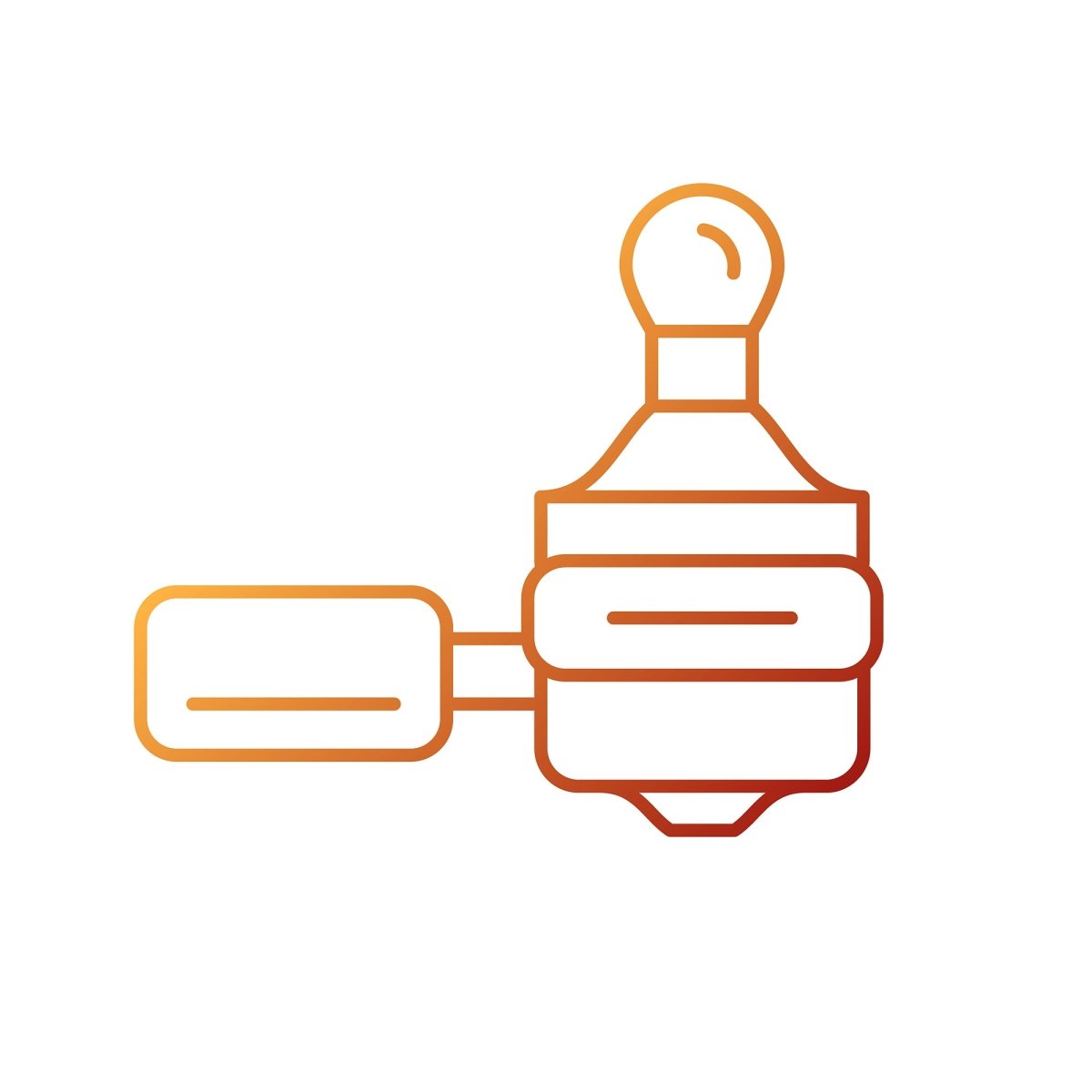 Coffee and barista accessories gradient linear vector icons set