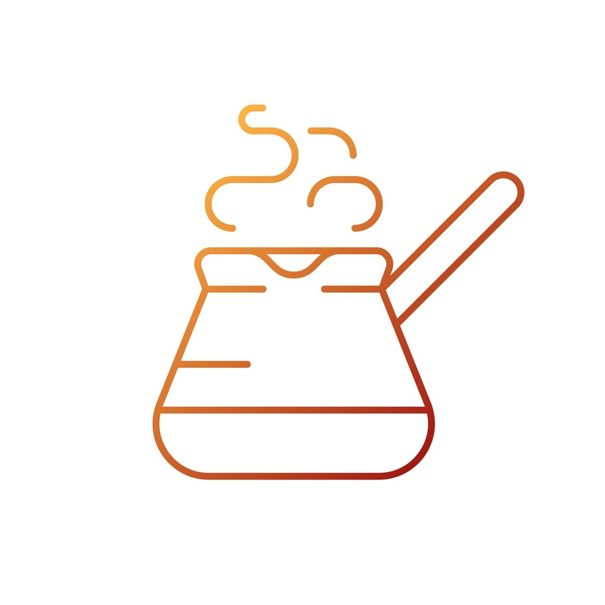 Coffee and barista accessories gradient linear vector icons set
