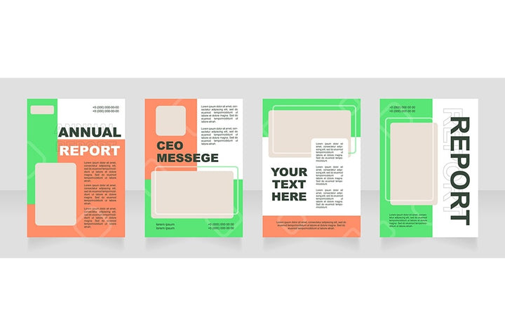 Colorful blank brochure layout design set