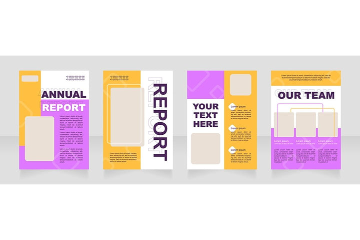 Colorful blank brochure layout design set