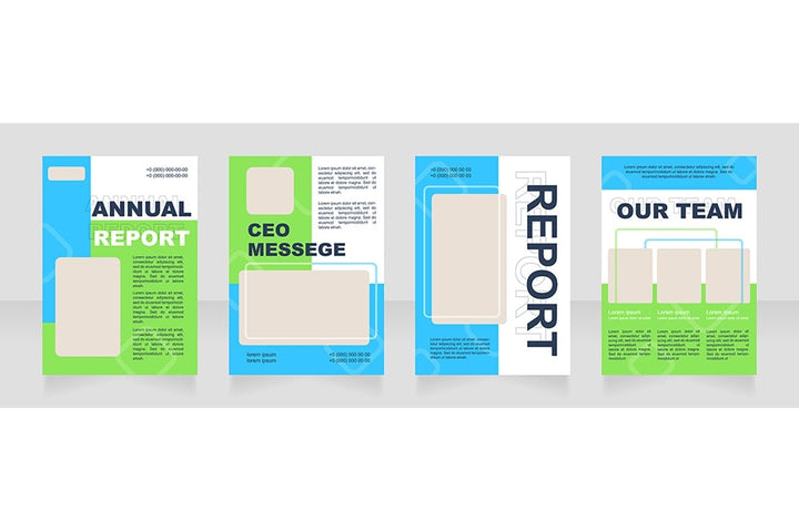 Colorful blank brochure layout design set