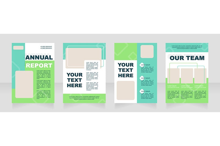 Colorful blank brochure layout design set