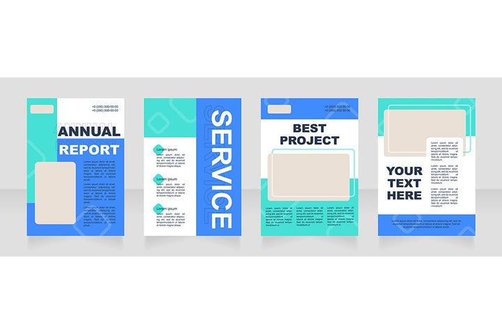 Colorful blank brochure layout design set