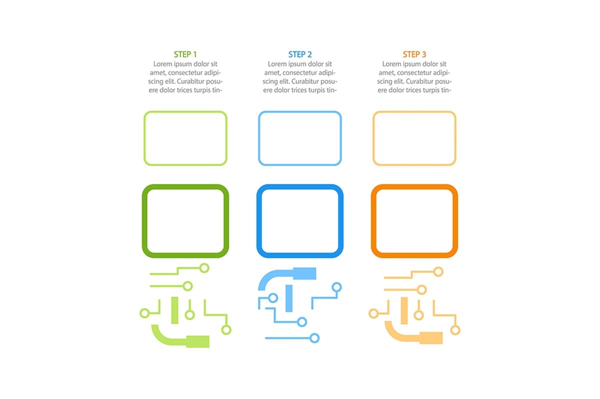 Colourful infographic chart design element set