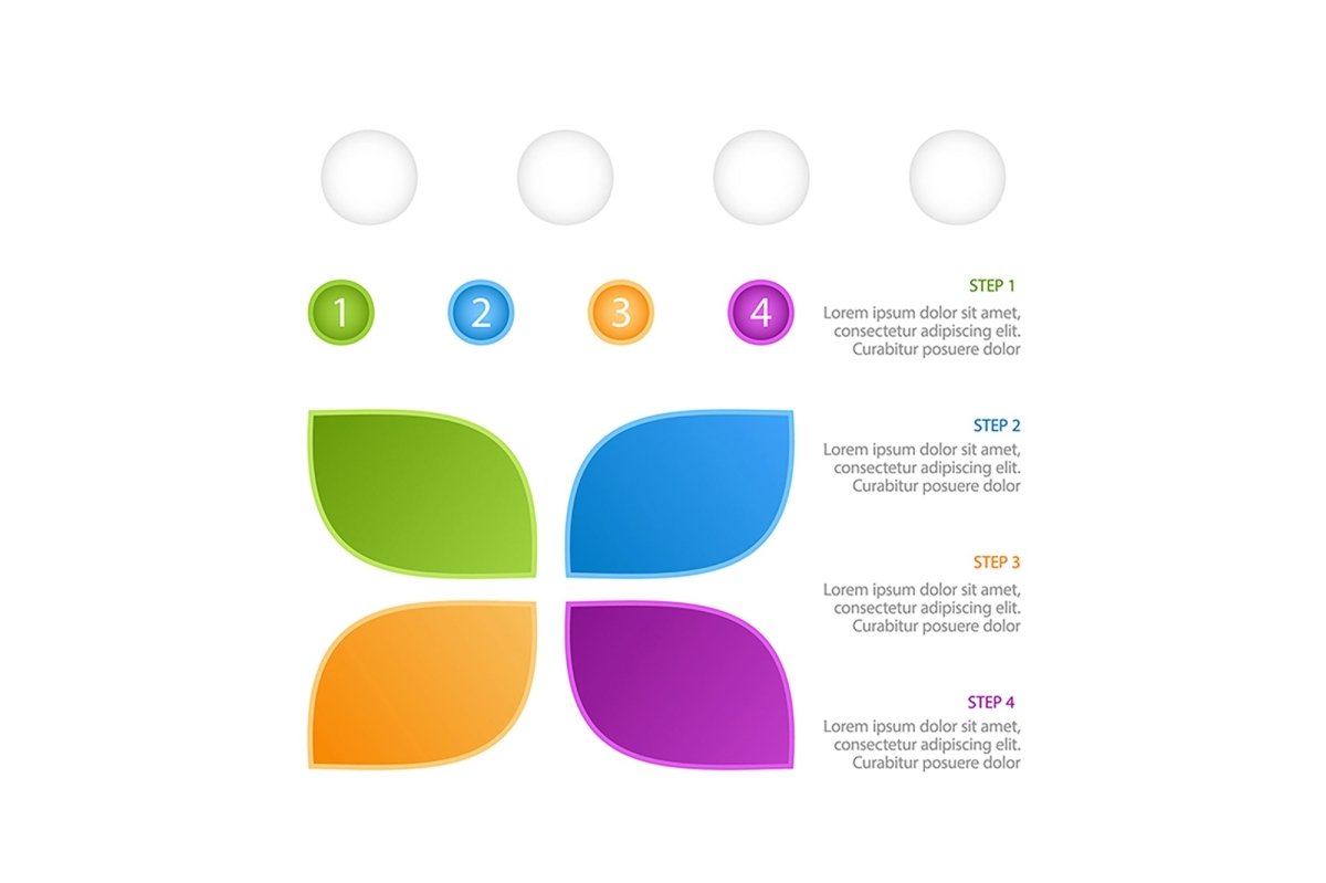 Colourful infographic chart design element set