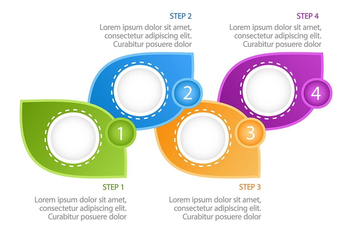 Colourful infographic chart design element set