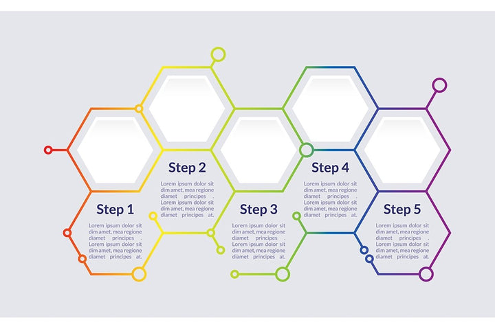 Colourful infographic chart design templates set