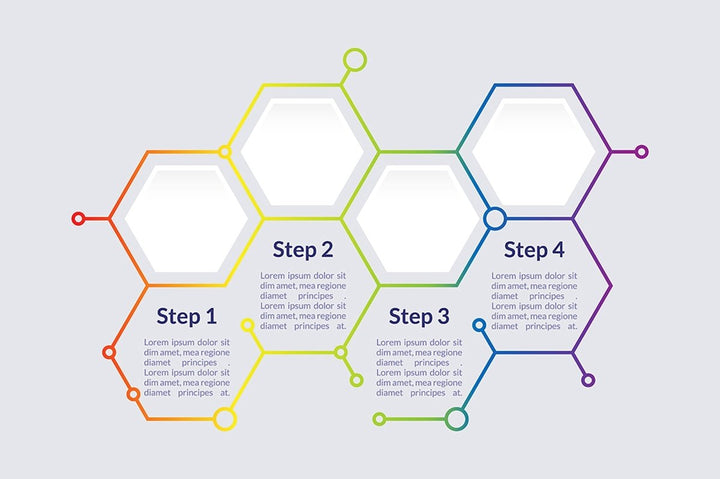 Colourful infographic chart design templates set